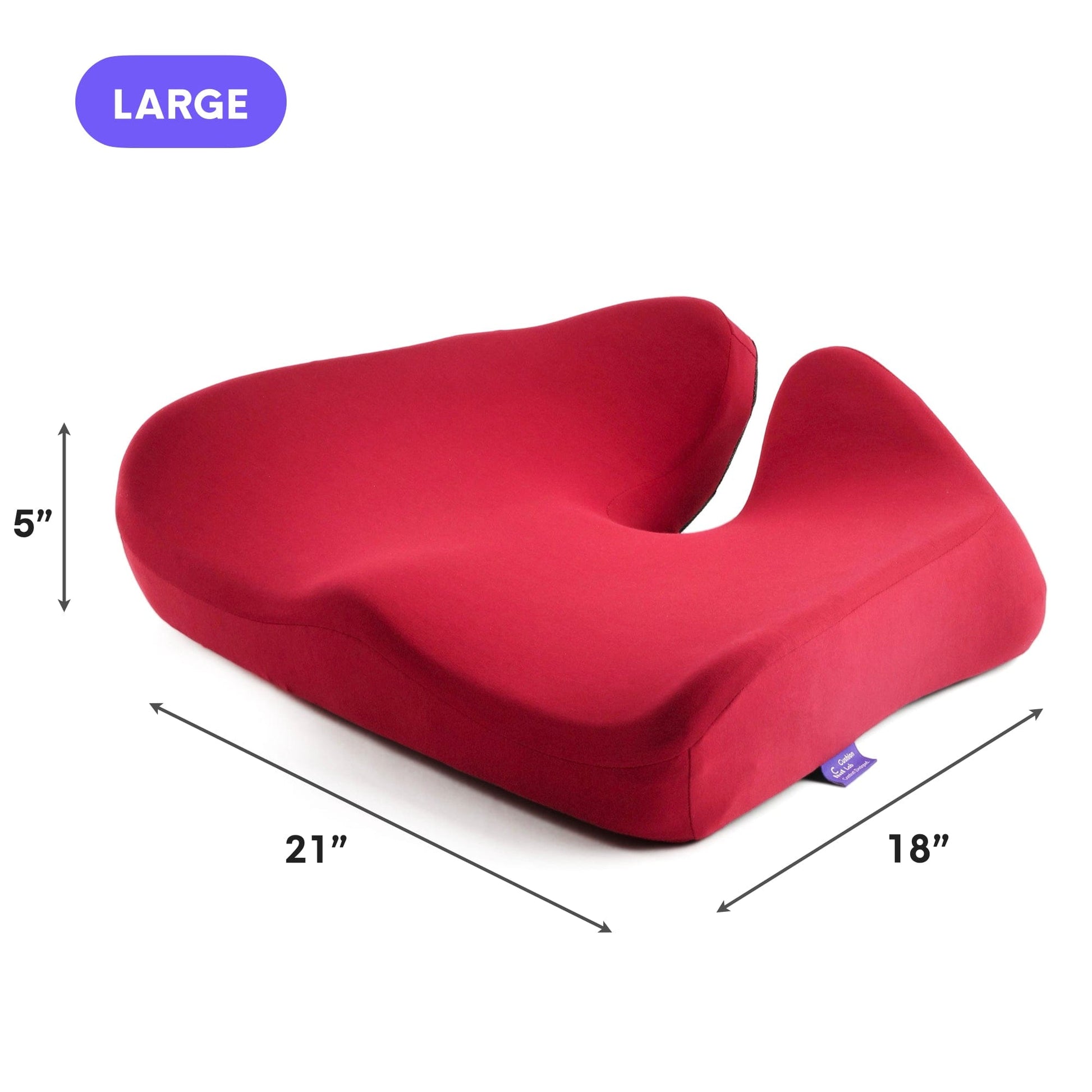 Luxeraum.de Chair & Sofa Cushions Groß / Rot Orthopädisches Sitzkissen Cloud Cradle – Memory Foam Sitzkissen für Büro, Auto & Stuhl gegen Rückenschmerzen