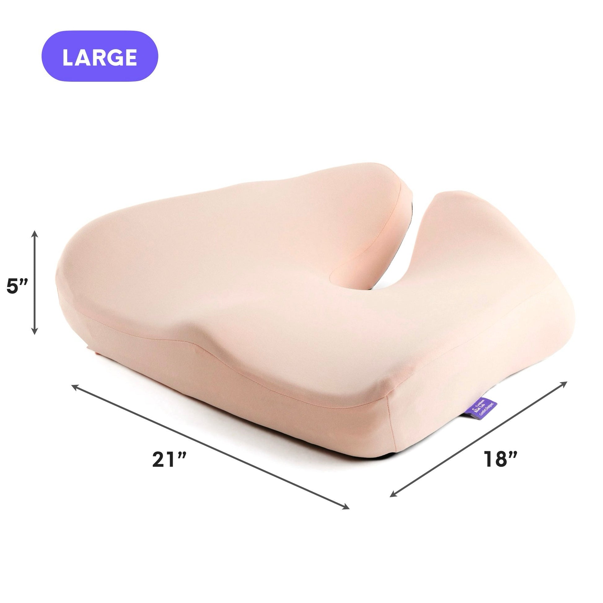 Luxeraum.de Chair & Sofa Cushions Groß / Hellrosa Orthopädisches Sitzkissen Cloud Cradle – Memory Foam Sitzkissen für Büro, Auto & Stuhl gegen Rückenschmerzen