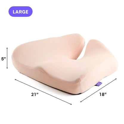 Luxeraum.de Chair & Sofa Cushions Groß / Hellrosa Orthopädisches Sitzkissen Cloud Cradle – Memory Foam Sitzkissen für Büro, Auto & Stuhl gegen Rückenschmerzen