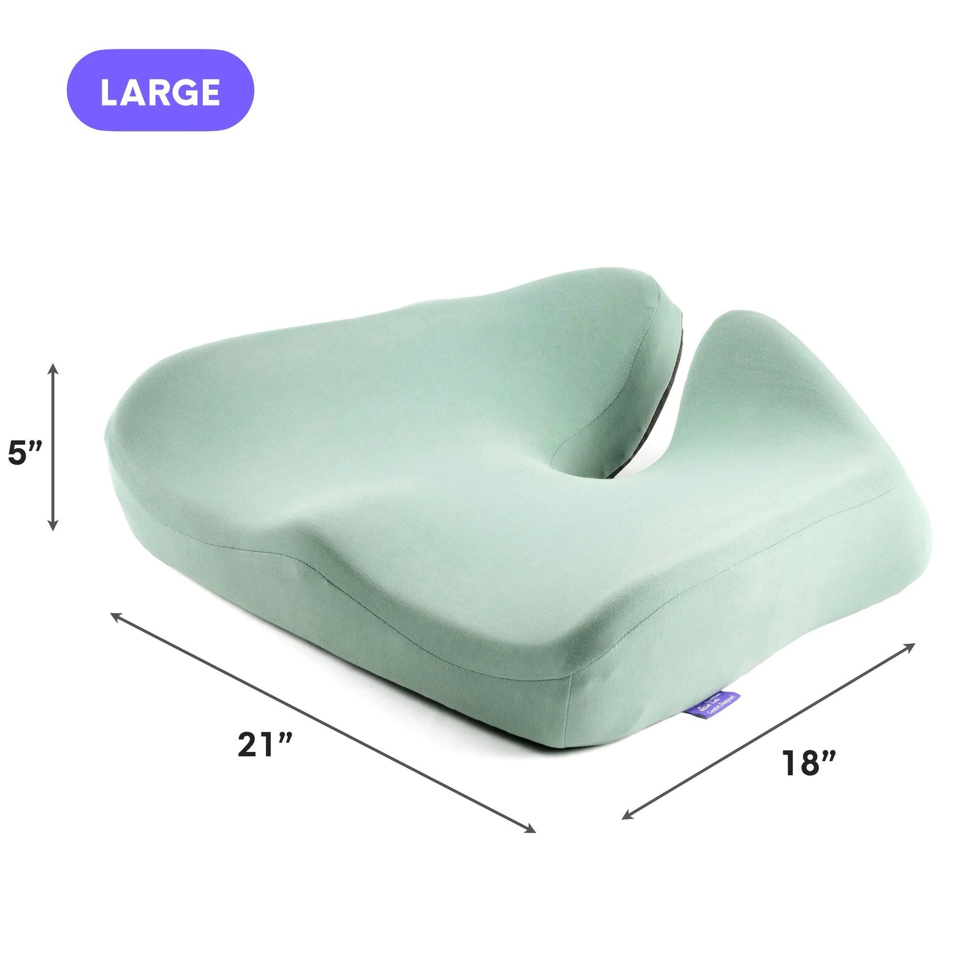 Luxeraum.de Chair & Sofa Cushions Groß / Tealblau Orthopädisches Sitzkissen Cloud Cradle – Memory Foam Sitzkissen für Büro, Auto & Stuhl gegen Rückenschmerzen