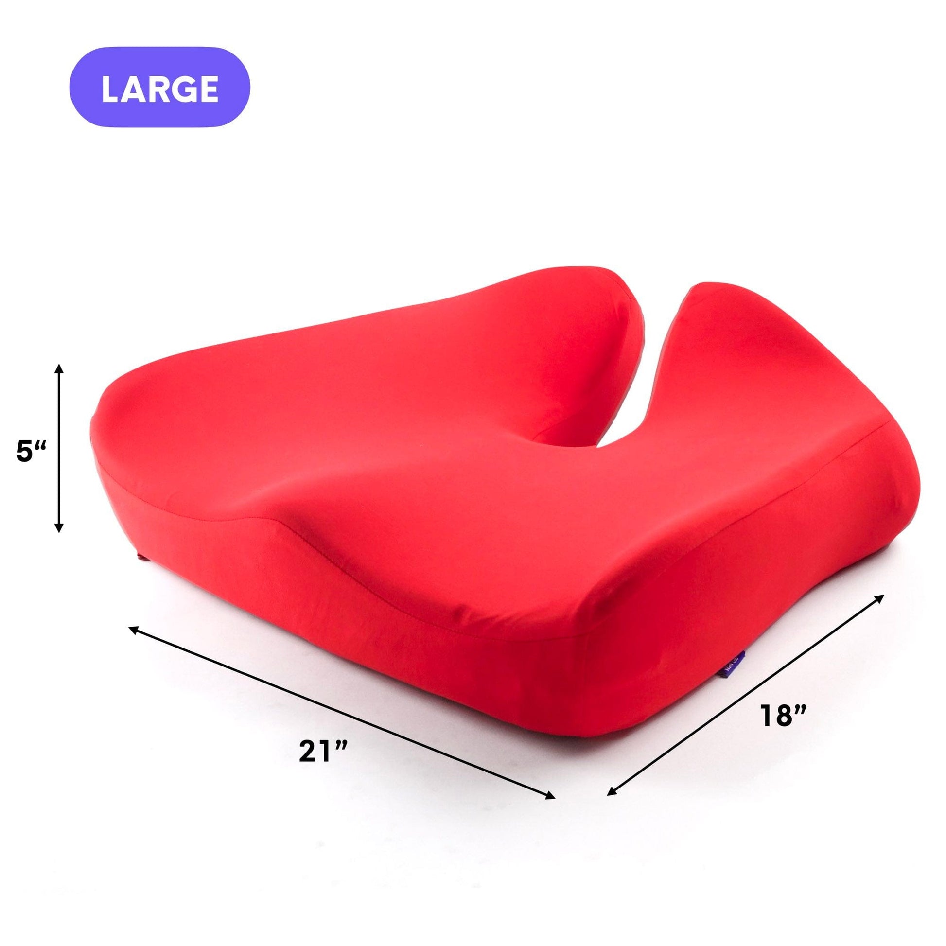 Luxeraum.de Chair & Sofa Cushions Groß / Apfelrot Orthopädisches Sitzkissen Cloud Cradle – Memory Foam Sitzkissen für Büro, Auto & Stuhl gegen Rückenschmerzen