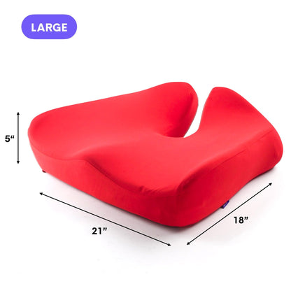Luxeraum.de Chair & Sofa Cushions Groß / Apfelrot Orthopädisches Sitzkissen Cloud Cradle – Memory Foam Sitzkissen für Büro, Auto & Stuhl gegen Rückenschmerzen