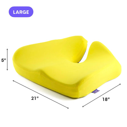 Luxeraum.de Chair & Sofa Cushions Groß / Gelb Orthopädisches Sitzkissen Cloud Cradle – Memory Foam Sitzkissen für Büro, Auto & Stuhl gegen Rückenschmerzen