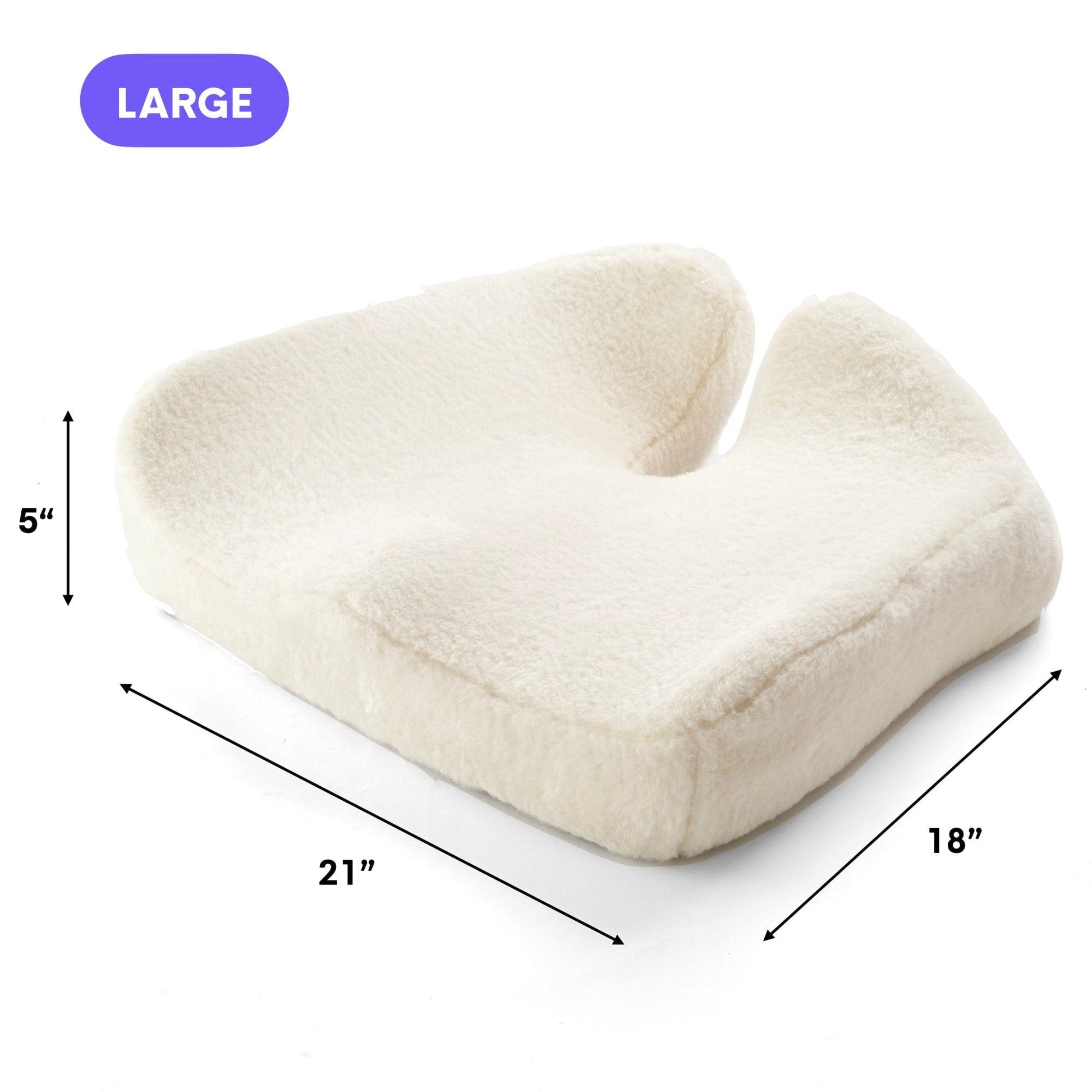 Luxeraum.de Chair & Sofa Cushions Groß / Wolkenfell Orthopädisches Sitzkissen Cloud Cradle – Memory Foam Sitzkissen für Büro, Auto & Stuhl gegen Rückenschmerzen