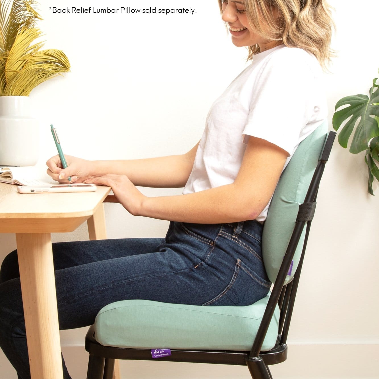 Luxeraum.de Chair & Sofa Cushions Orthopädisches Sitzkissen Cloud Cradle – Memory Foam Sitzkissen für Büro, Auto & Stuhl gegen Rückenschmerzen