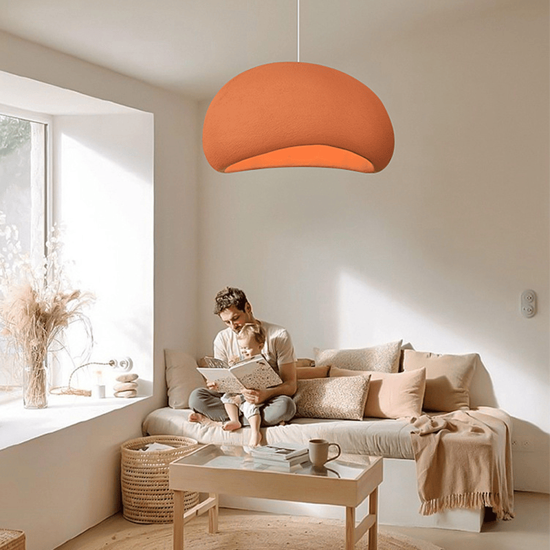 Luxeraum.de Ceiling Light Fixtures Orange / Durchmesser 30cm Cloud Pendelleuchte – Wabi-Sabi Stil – Modernes Design