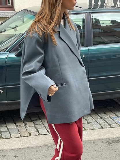 Luxeraum.de Damen Blazer Oversized, modern und elegant mit Seitenschlitz