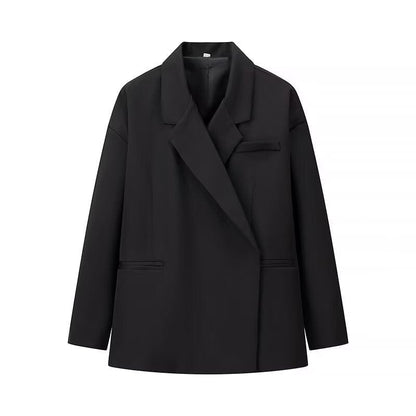 Luxeraum.de Schwarz Damen Blazer Oversized, modern und elegant mit Seitenschlitz