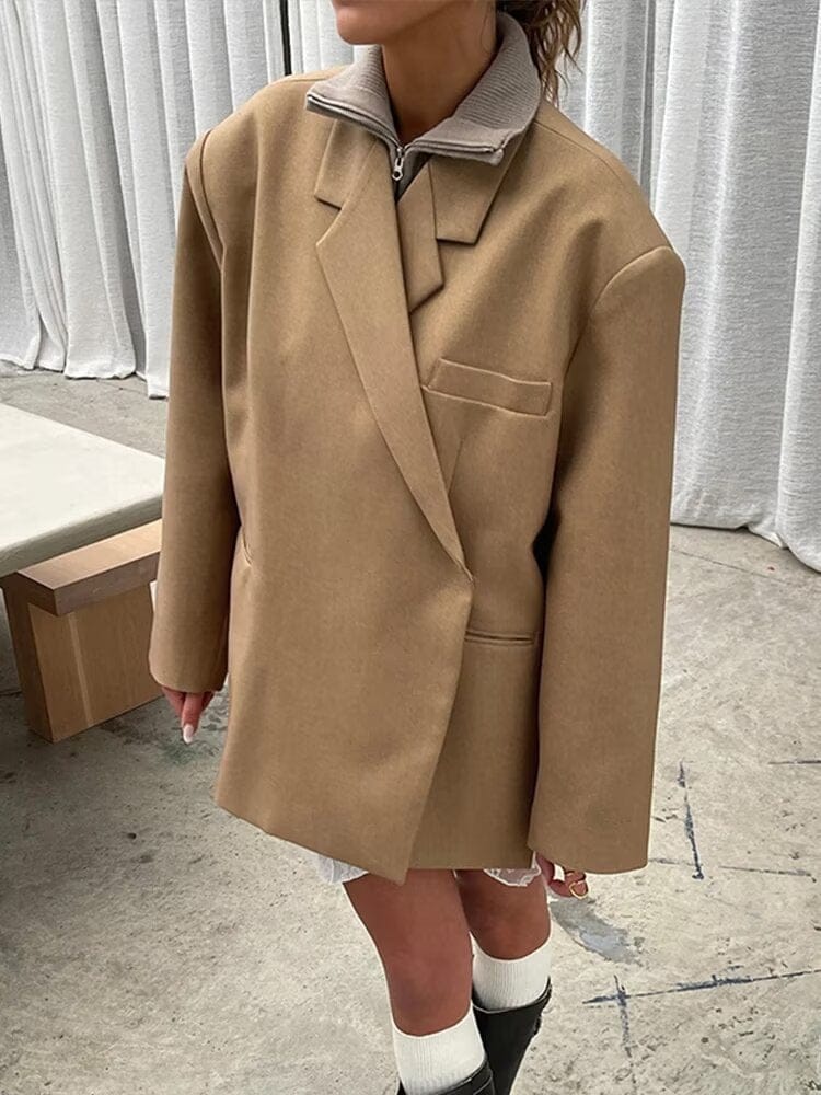 Luxeraum.de Damen Blazer Oversized, modern und elegant mit Seitenschlitz