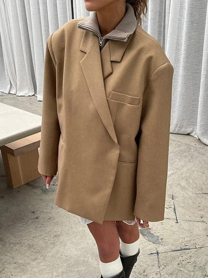 Luxeraum.de Damen Blazer Oversized, modern und elegant mit Seitenschlitz