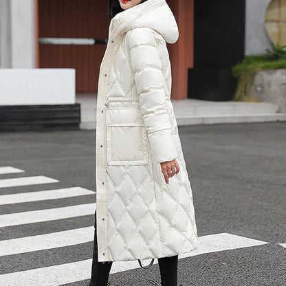 Luxeraum.de AW - Womens - Jackets & Coats Weiß / XS Damen Daunen Winterjacke lang – warm & hochwertig