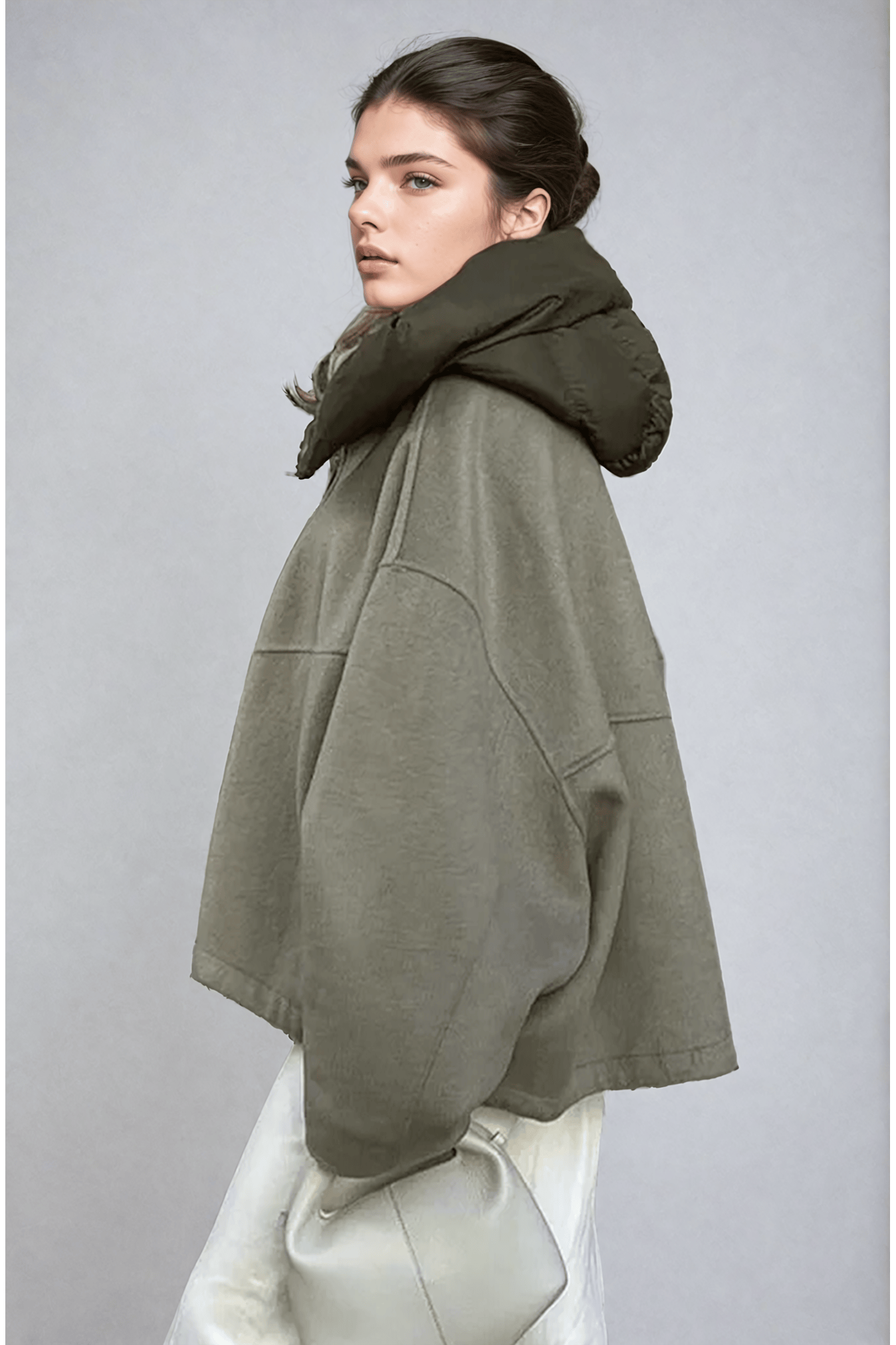 Luxeraum.de Grun / XS Damen Kapuzenjacke Patchwork-Design, modern und hochwertig