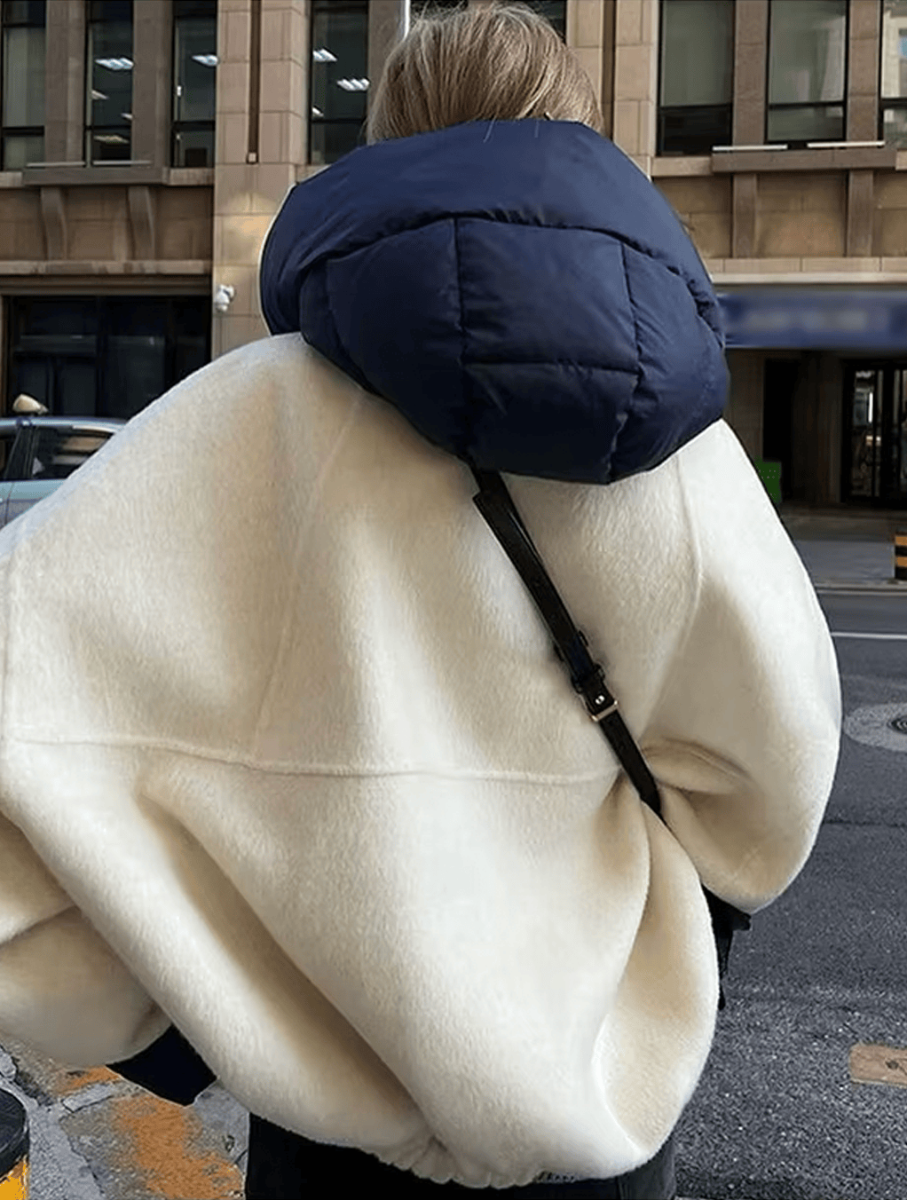 Luxeraum.de Damen Kapuzenjacke Patchwork-Design, modern und hochwertig