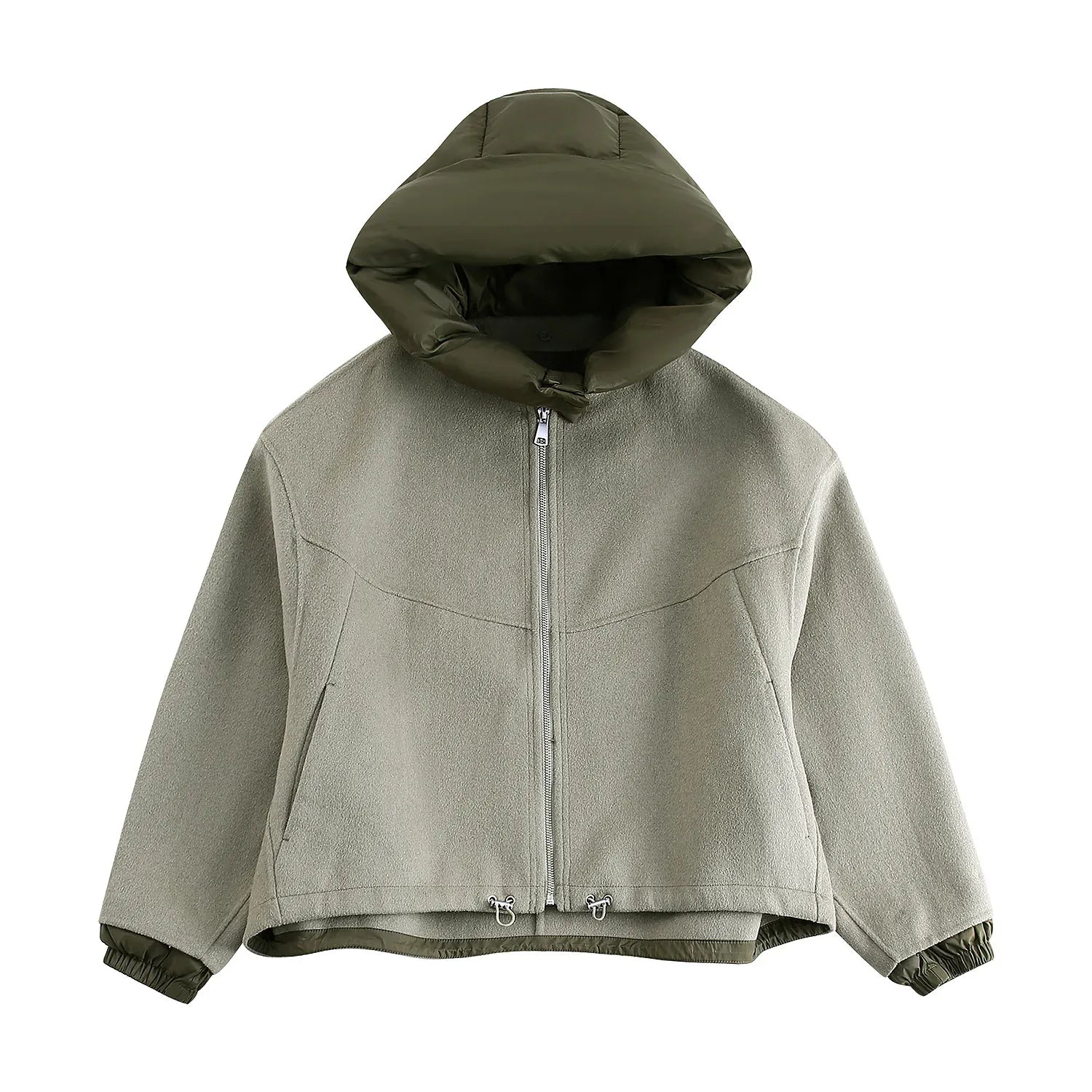 Luxeraum.de Damen Kapuzenjacke Patchwork-Design, modern und hochwertig