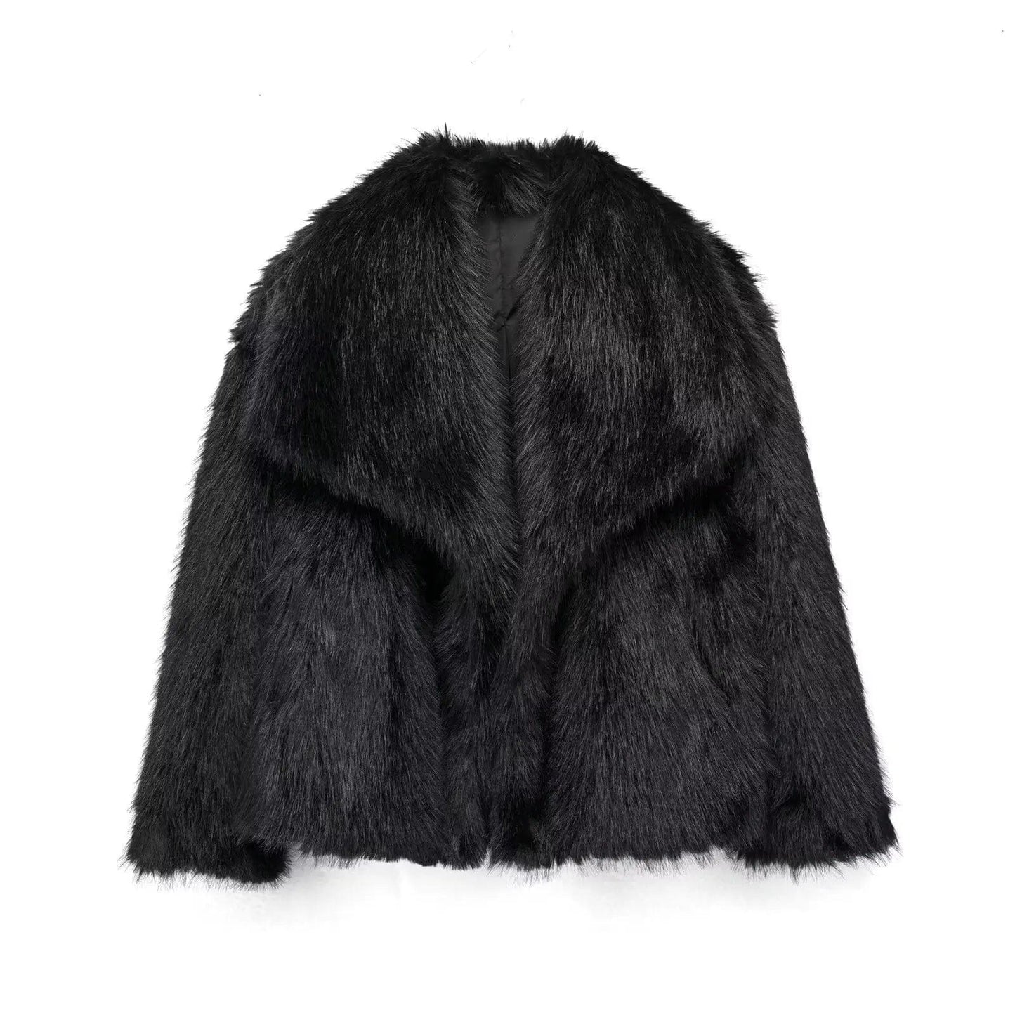 Luxeraum.de Kunstpelzjacke Schwarz / XS Damen Kunstfelljacke – Luxuriös, warm und zeitlos elegant