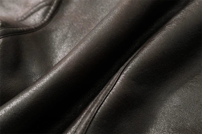 Luxeraum.de AW - Womens - Jackets & Coats Damen Lederjacke elegant mit warmem Kunstfellfutter