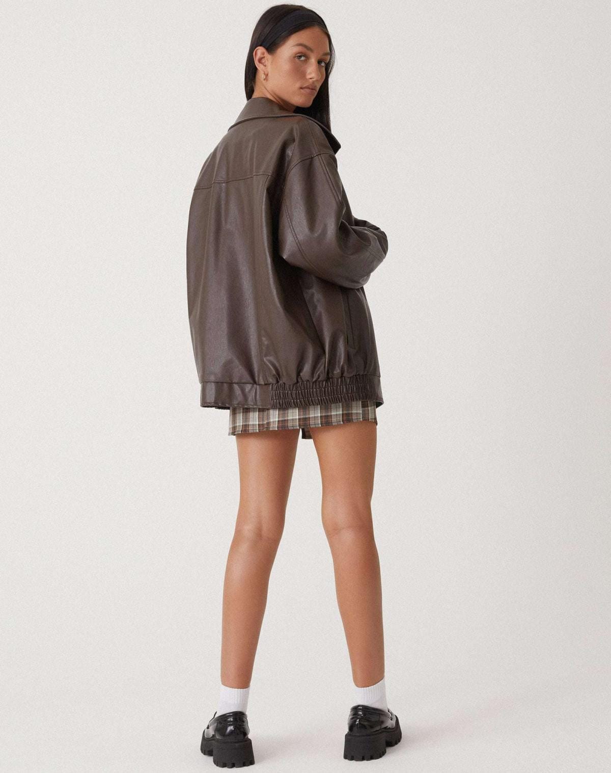Luxeraum.de Jacke Damen Lederjacke Oversized – Hochwertig, Modern, PU-Kunstleder