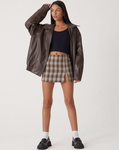 Luxeraum.de Jacke Damen Lederjacke Oversized – Hochwertig, Modern, PU-Kunstleder