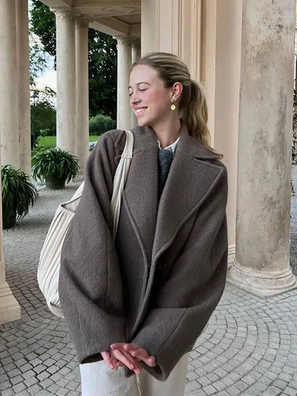 Luxeraum.de Damen Mantel elegant – Hochwertiger Reversmantel, modern und stilvoll