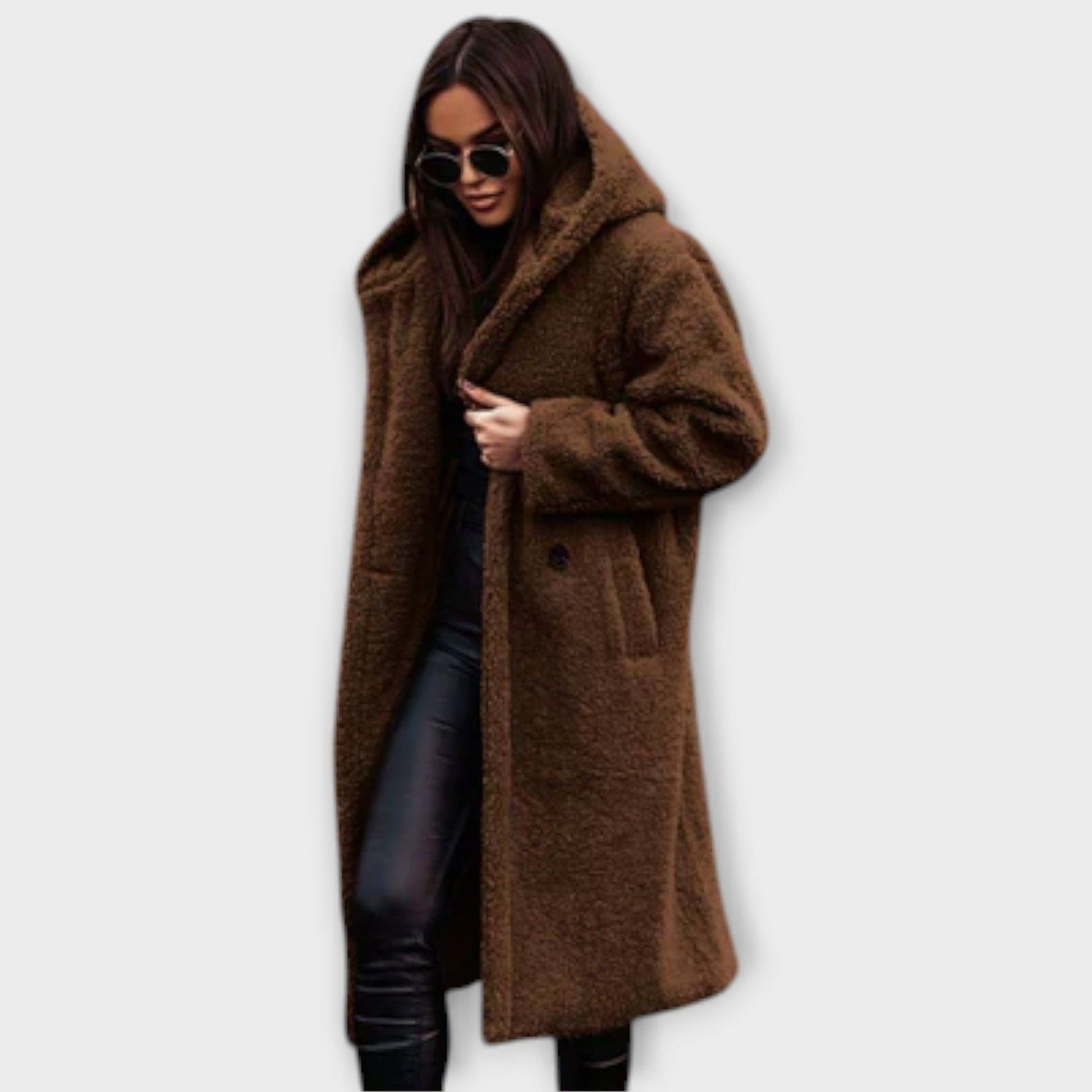 Luxeraum.de Braun / S Damen Mantel warm & kuschelig – Eleganter Wintermantel