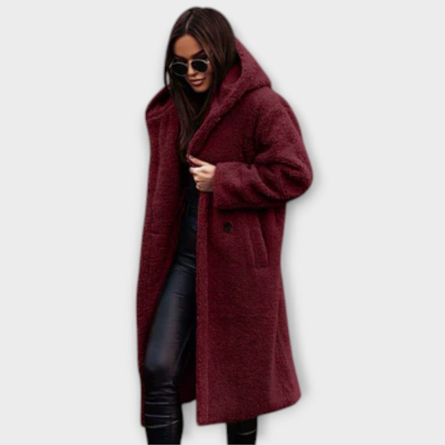 Luxeraum.de Rot / S Damen Mantel warm & kuschelig – Eleganter Wintermantel