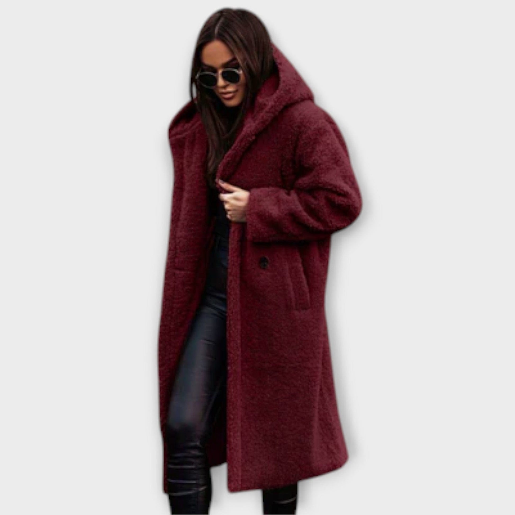 Luxeraum.de Rot / S Damen Mantel warm & kuschelig – Eleganter Wintermantel