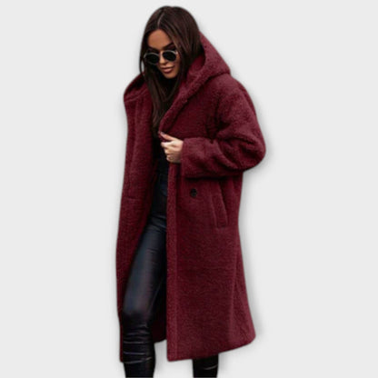Luxeraum.de Rot / S Damen Mantel warm & kuschelig – Eleganter Wintermantel