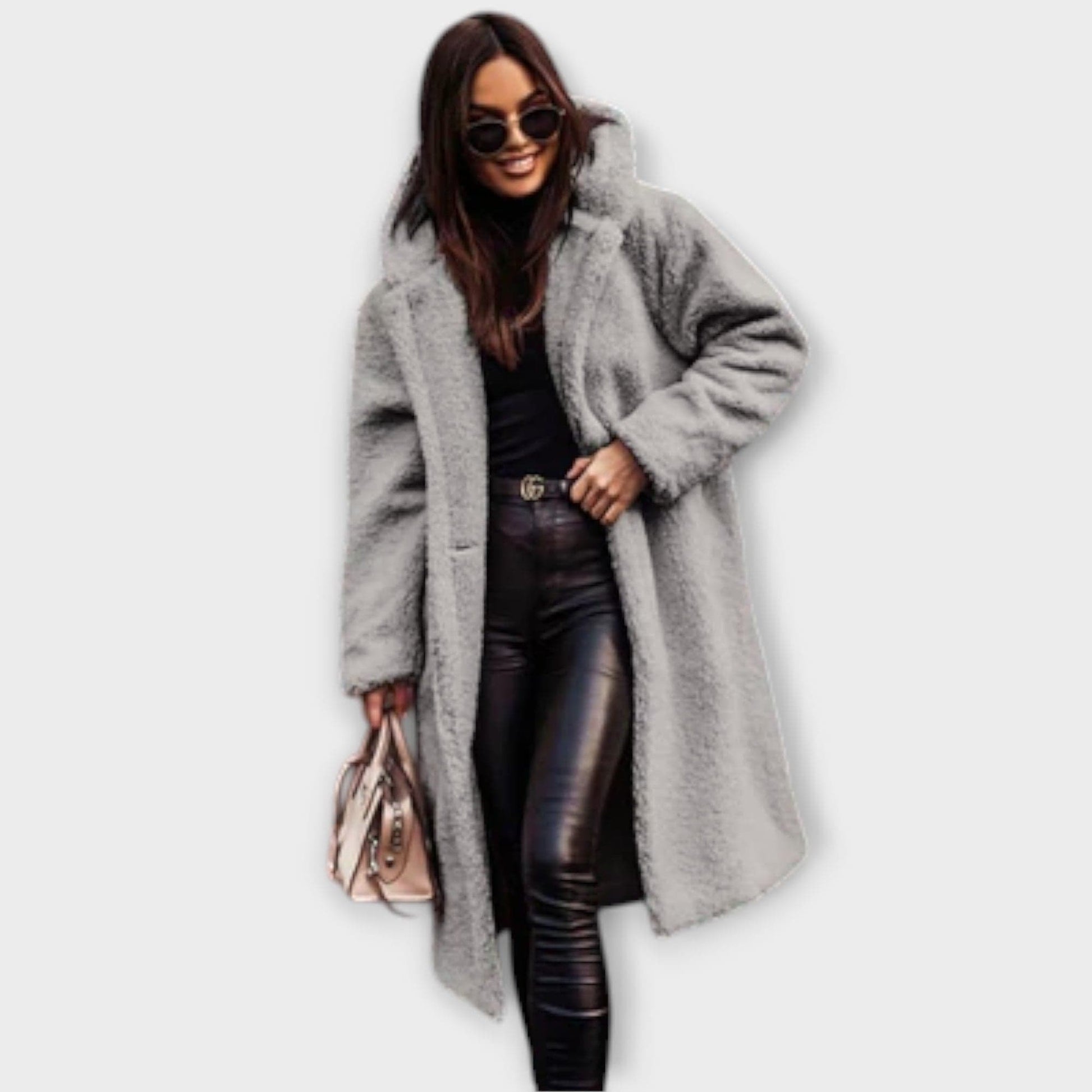 Luxeraum.de Grau / S Damen Mantel warm & kuschelig – Eleganter Wintermantel
