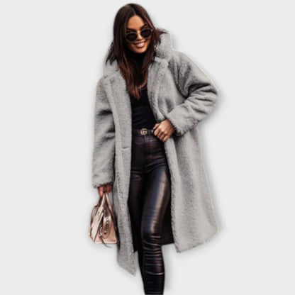 Luxeraum.de Grau / S Damen Mantel warm & kuschelig – Eleganter Wintermantel
