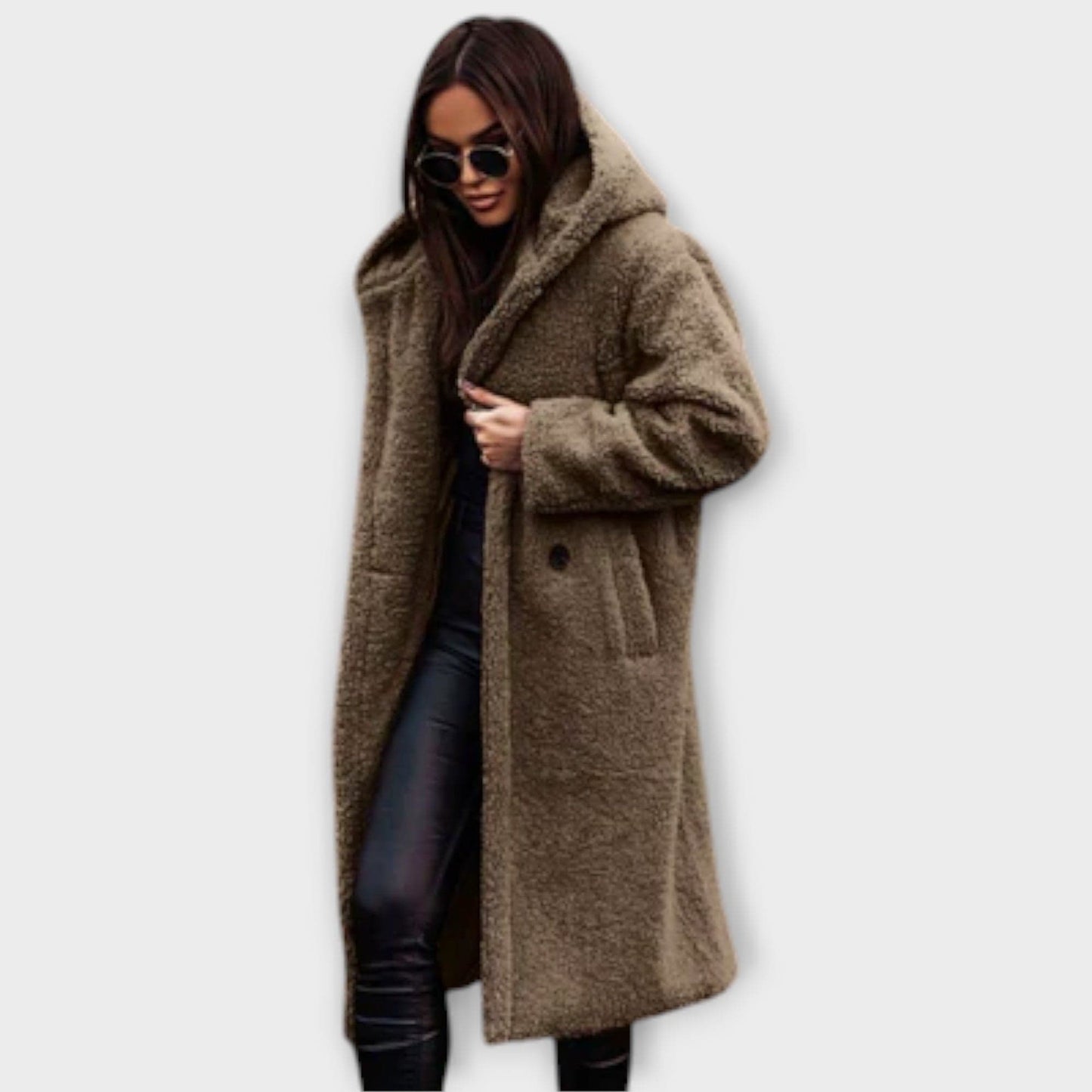 Luxeraum.de Hellbraun / S Damen Mantel warm & kuschelig – Eleganter Wintermantel