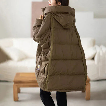 Luxeraum.de Puffer Jackets Kaffee / Einheitsgröße Damen Pufferjacke Extra Warm Oversize Winterjacke Hochwertig
