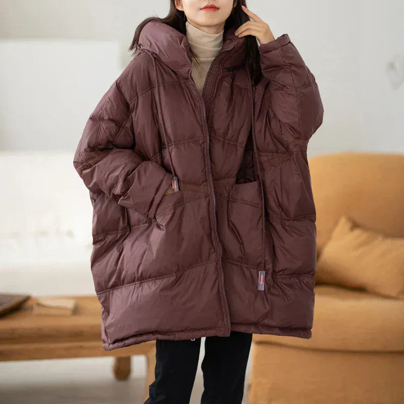 Luxeraum.de Puffer Jackets Kamel / Einheitsgröße Damen Pufferjacke Extra Warm Oversize Winterjacke Hochwertig