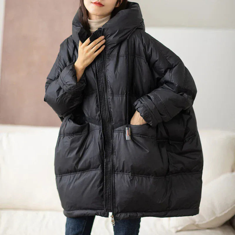 Luxeraum.de Puffer Jackets Schwarz / Einheitsgröße Damen Pufferjacke Extra Warm Oversize Winterjacke Hochwertig