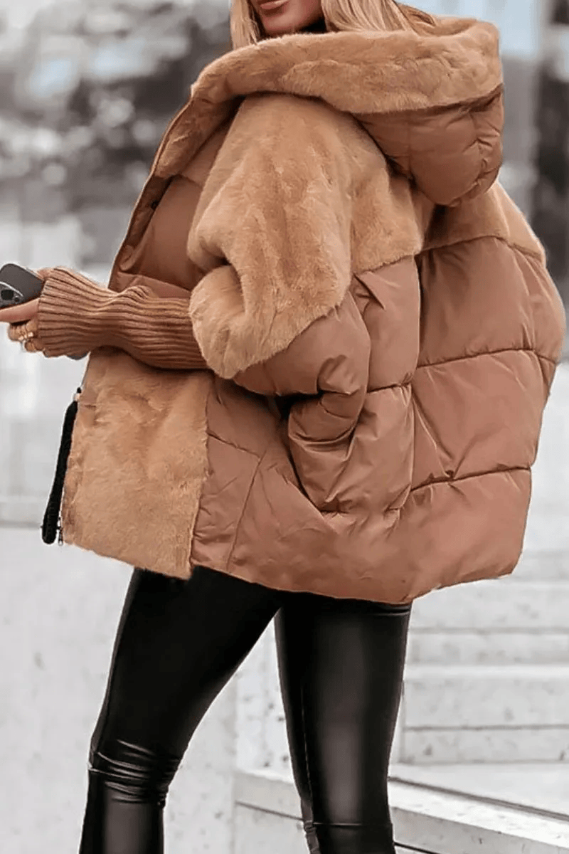 Luxeraum.de Puffer Jackets Damen Pufferjacke warm elegant gesteppte Winterjacke hochwertig