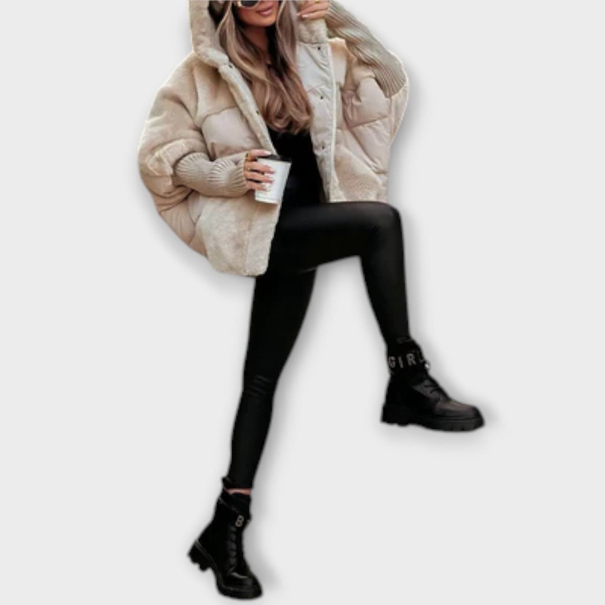 Luxeraum.de Puffer Jackets Damen Pufferjacke warm elegant gesteppte Winterjacke hochwertig