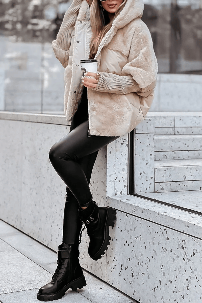Luxeraum.de Puffer Jackets Damen Pufferjacke warm elegant gesteppte Winterjacke hochwertig