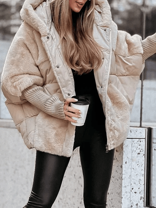 Luxeraum.de Puffer Jackets Damen Pufferjacke warm elegant gesteppte Winterjacke hochwertig