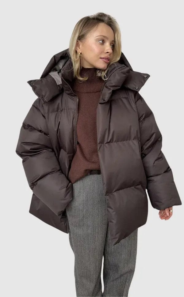 Luxeraum.de Puffer Jackets Braun / S Damen Pufferjacke Warm Modern – Perfekt Für Kalte Tage