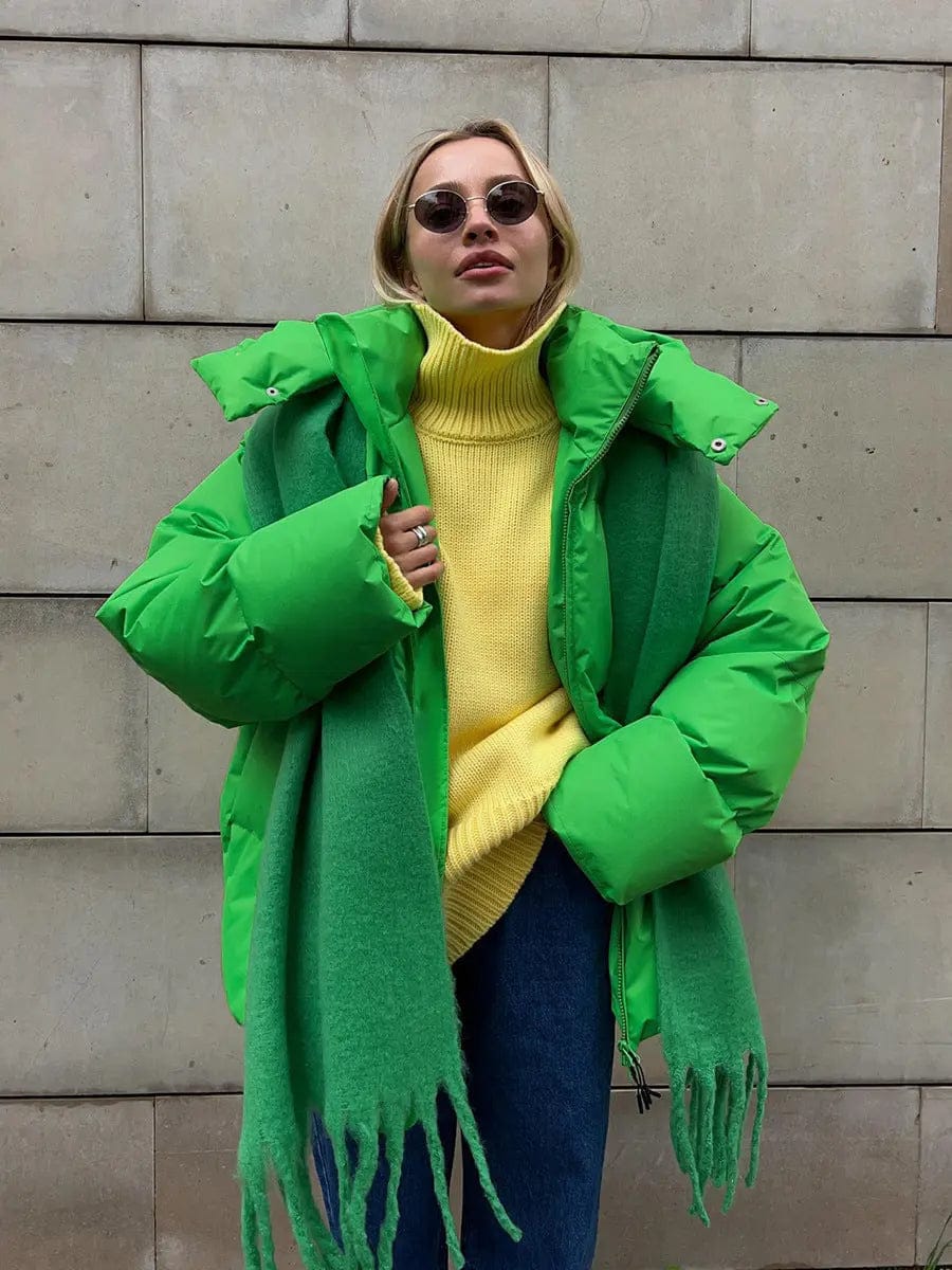 Luxeraum.de Puffer Jackets Hellgrün / S Damen Pufferjacke Warm Modern – Perfekt Für Kalte Tage