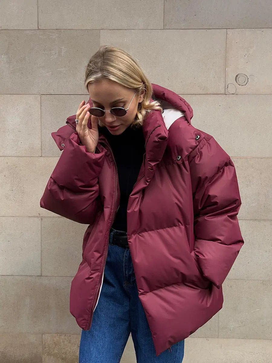 Luxeraum.de Puffer Jackets Rot / S Damen Pufferjacke Warm Modern – Perfekt Für Kalte Tage
