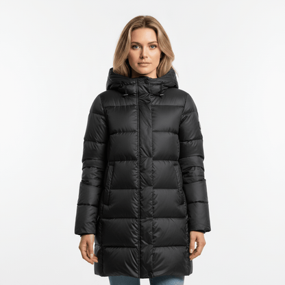 Luxeraum.de Puffer Jackets Damen Puffermantel lang – warm, modern und elegant für den Winter