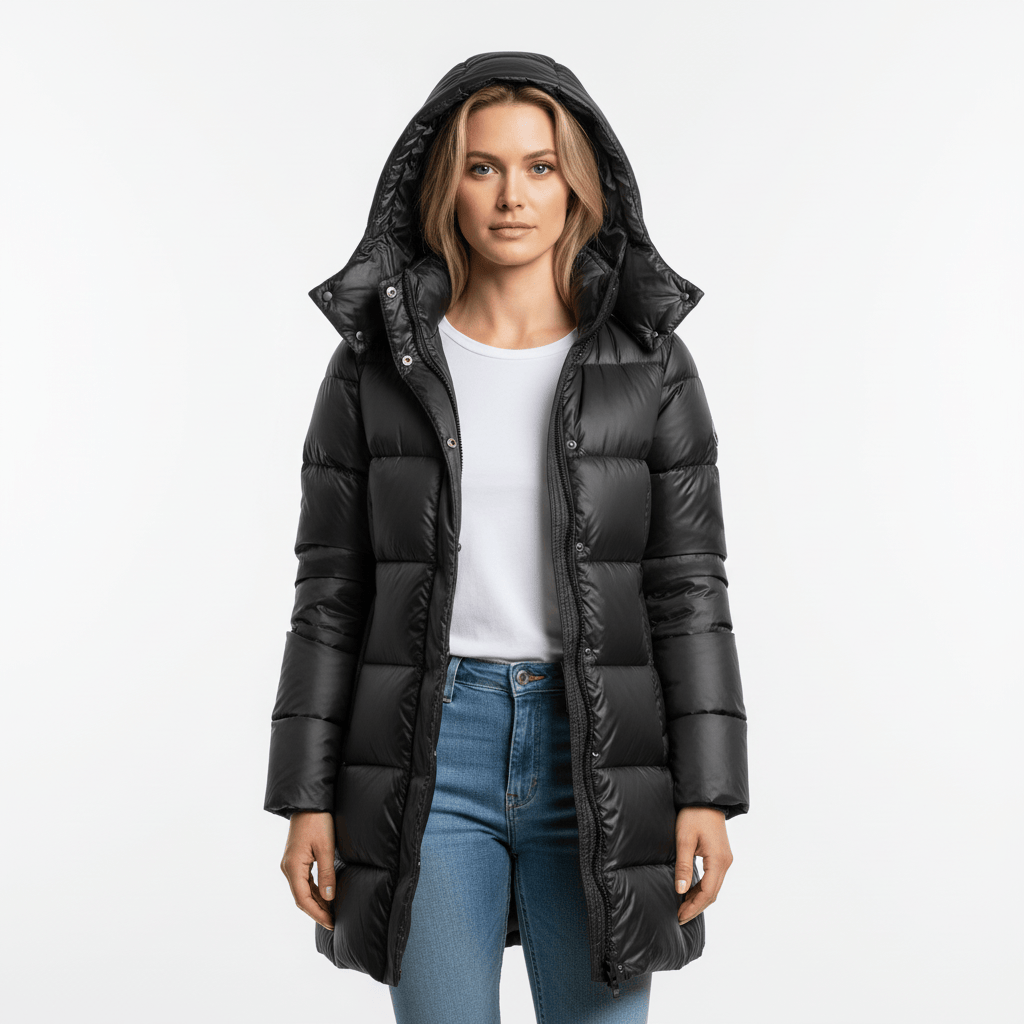 Luxeraum.de Puffer Jackets Damen Puffermantel lang – warm, modern und elegant für den Winter