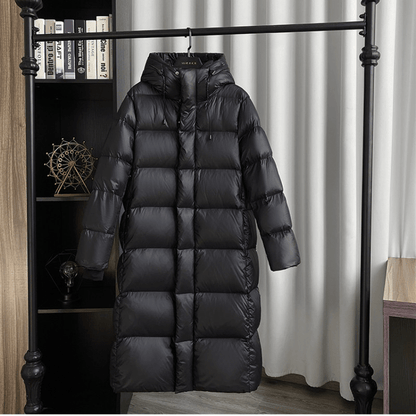 Luxeraum.de Puffer Jackets Damen Puffermantel lang – warm, modern und elegant für den Winter