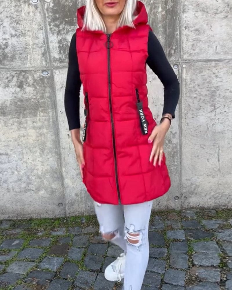Luxeraum.de Dame yttertøy Rot / S Damen Pufferweste warm und modern – Ikonisches Design