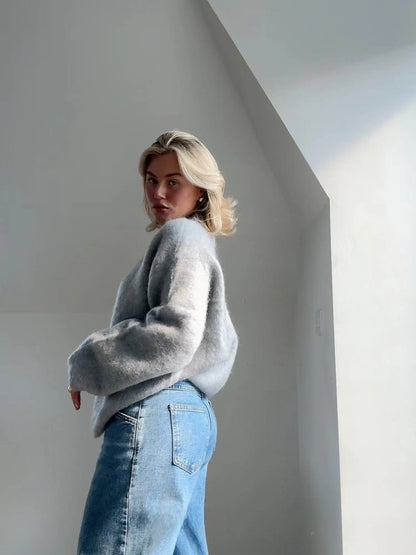Luxeraum.de Oberteil Damen Pullover aus Mohair – weich, warm, hochwertig