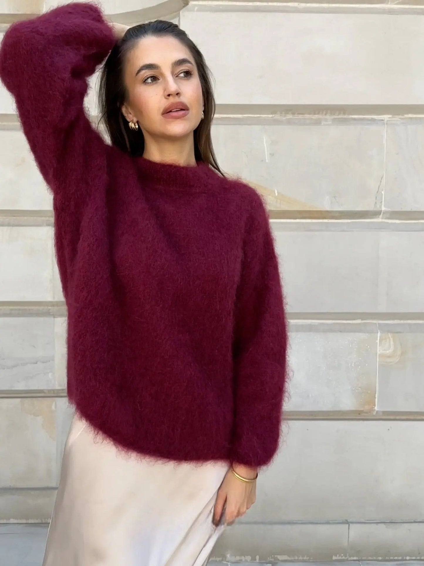 Luxeraum.de Oberteil Damen Pullover aus Mohair – weich, warm, hochwertig