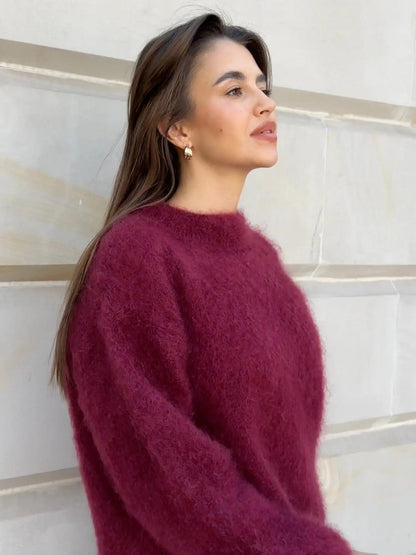 Luxeraum.de Oberteil Damen Pullover aus Mohair – weich, warm, hochwertig