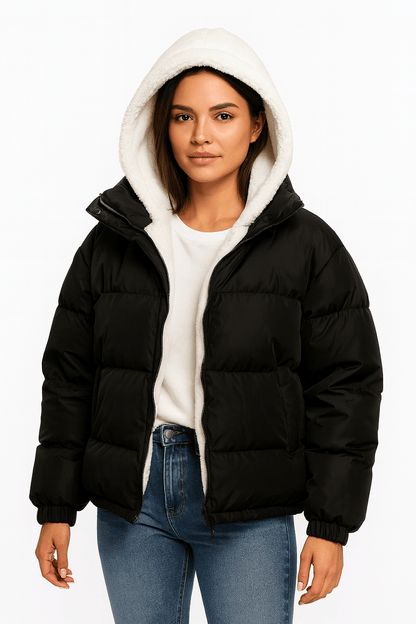Luxeraum.de Damen Steppjacke Winter warm mit Fleece – hochwertig und elegant