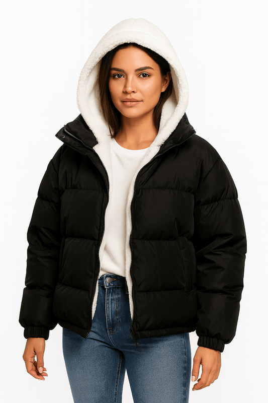Luxeraum.de Damen Steppjacke Winter warm mit Fleece – hochwertig und elegant