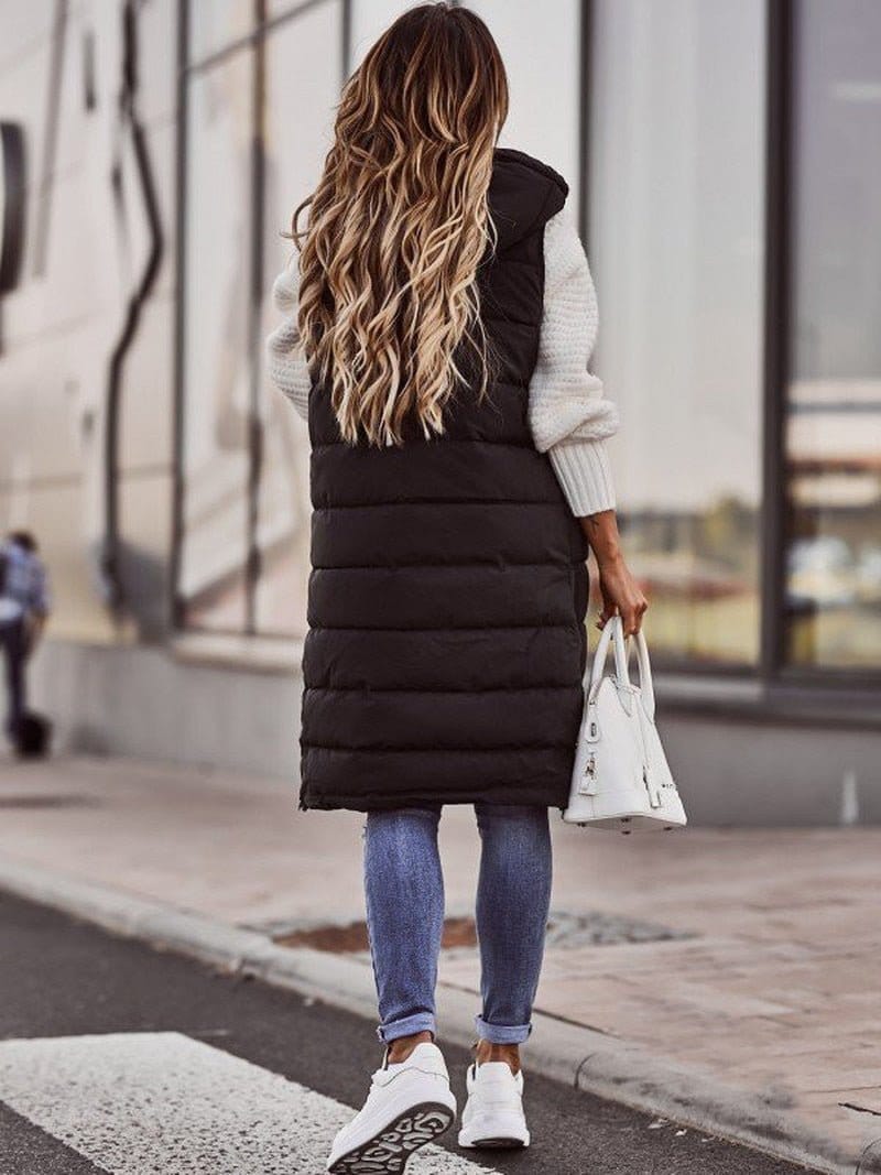 Luxeraum.de Jackets Damen Steppweste lang – warm & elegant